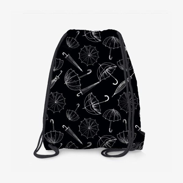 Рюкзак «Чёрный паттерн. Зонтики»