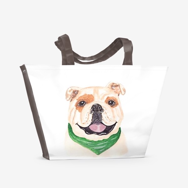 Пляжная сумка «Собака бульдог»