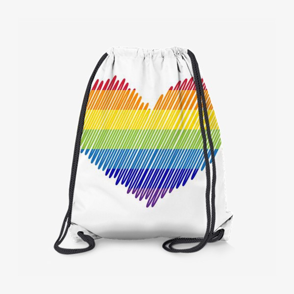 Рюкзак «Сердце радуга карандашом »