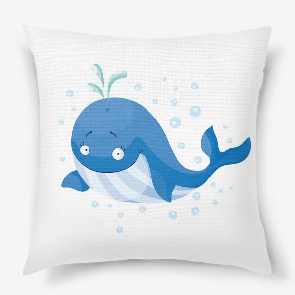 Подушка «Забавный кит»