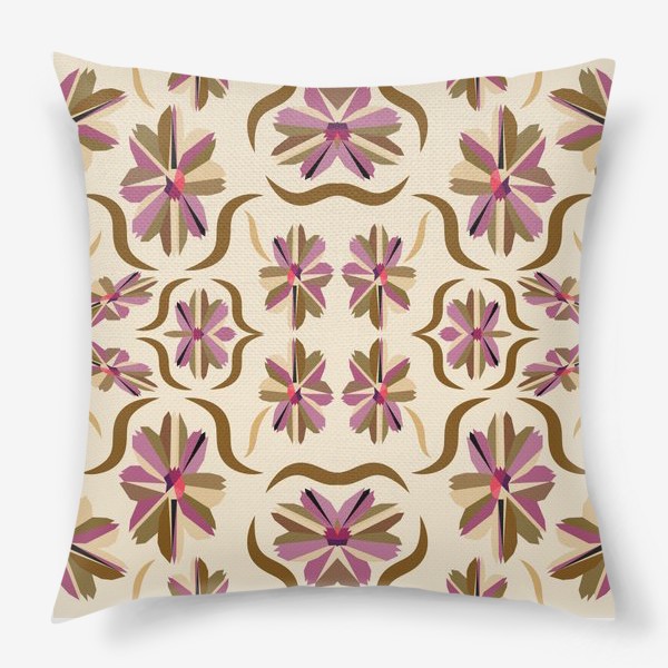 Подушка «abstract seamless floral pattern exotic shapes»