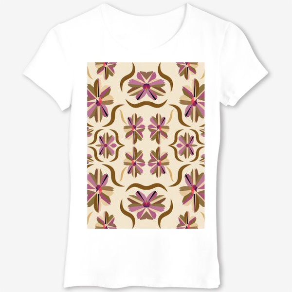Футболка &laquo;abstract seamless floral pattern exotic shapes&raquo;
