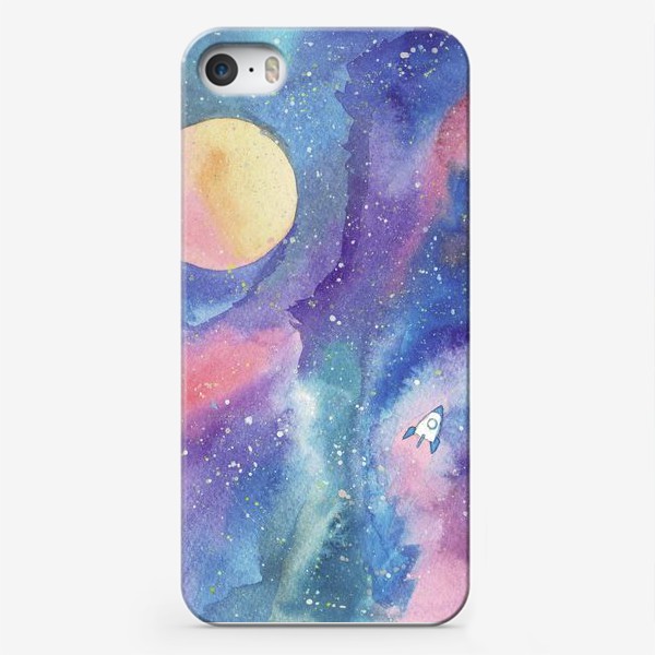 Чехол iPhone «Космос, акварельный»