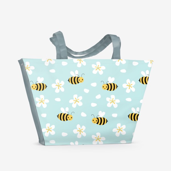 Пляжная сумка «Пчелки в небе»
