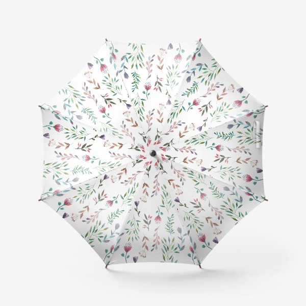 Зонт «Цветочный паттерн, ботаника»