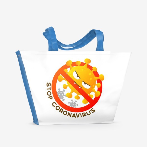 Пляжная сумка «Останови коронавирус»