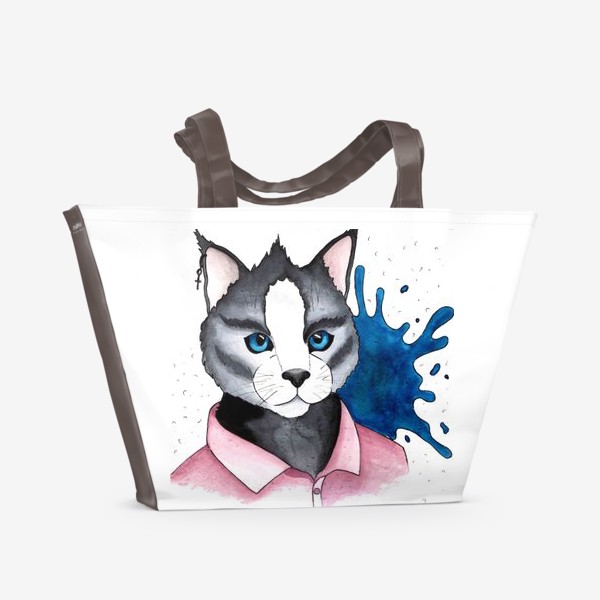 Пляжная сумка «Кот на стиле»