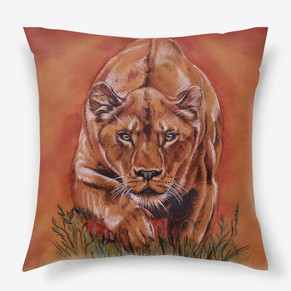 Подушка «львиная охота »