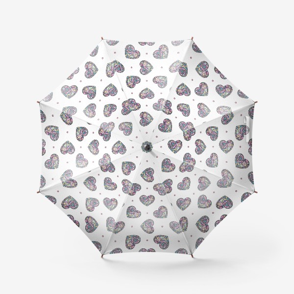 Зонт «Сердечки геометрические»