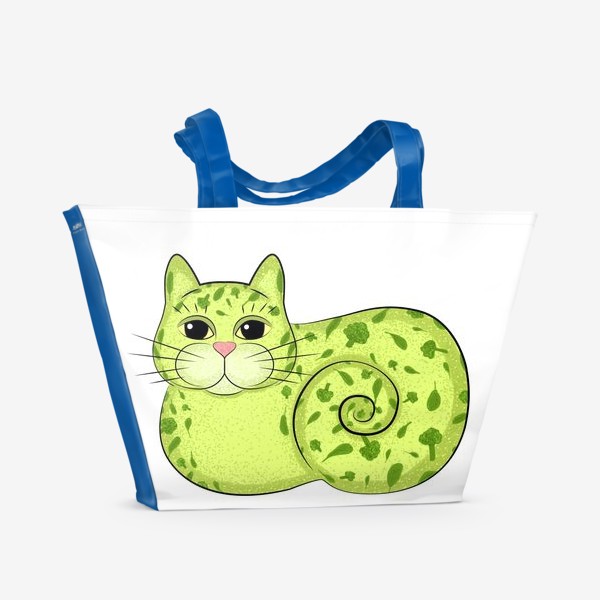 Пляжная сумка «Кот веган»