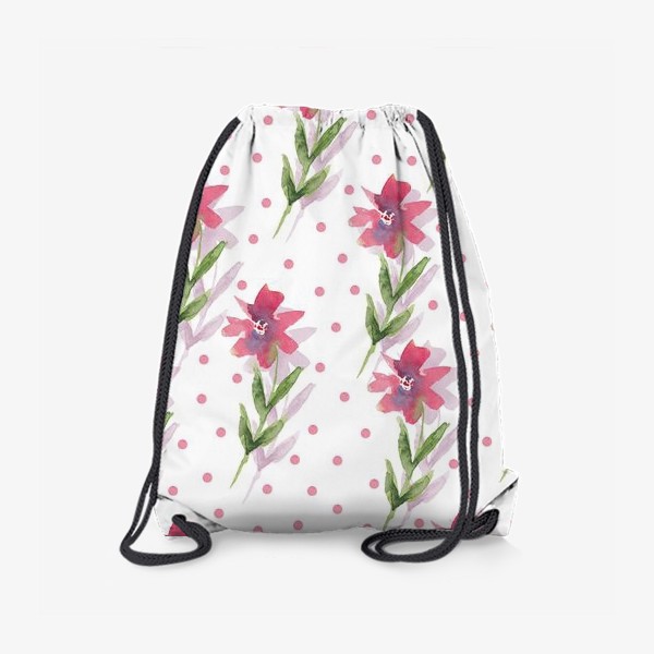 Рюкзак «Паттерн из весенних розовых цветов»