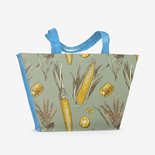 Пляжная сумка «Узор с кукурузой»