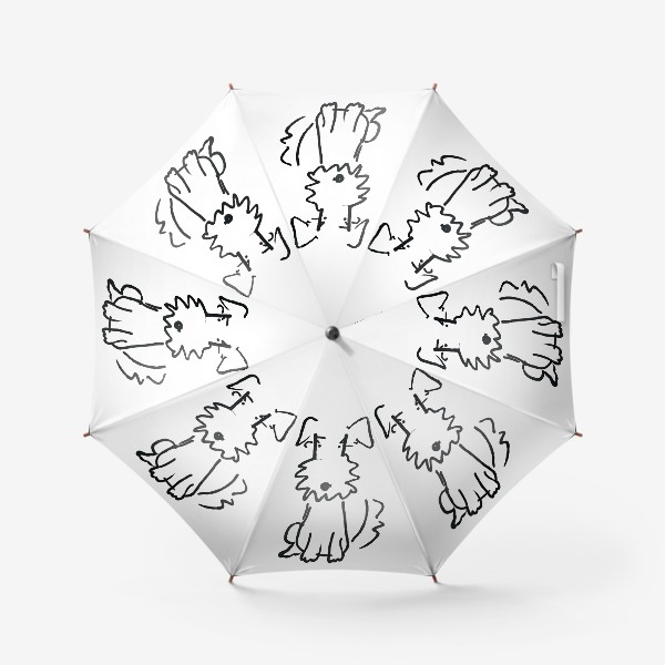 Зонт «Белая собачка»