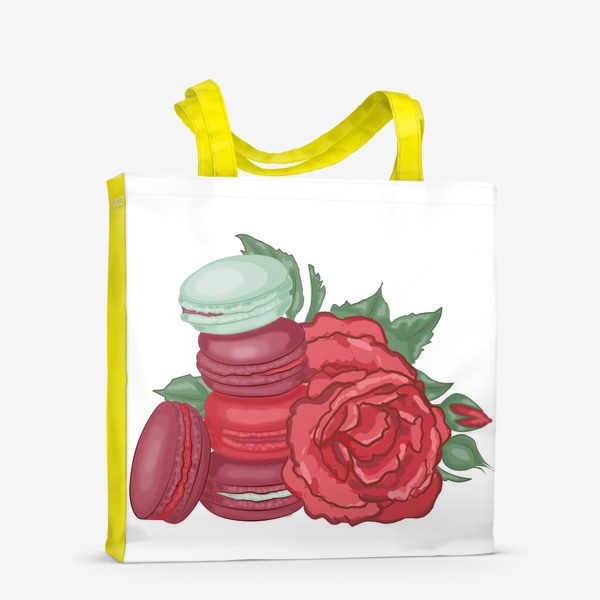 Сумка-шоппер «Макаруны и розы»