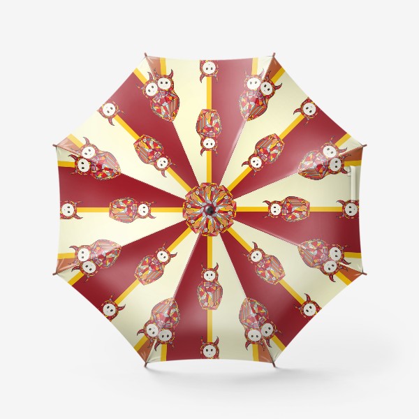 Зонт «Матрешка чертик»