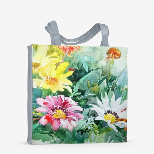 Сумка-шоппер «Цветение радости, цветы, подарок женщине»