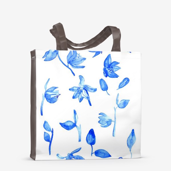 Сумка-шоппер «Паттерн Синие Цветы»