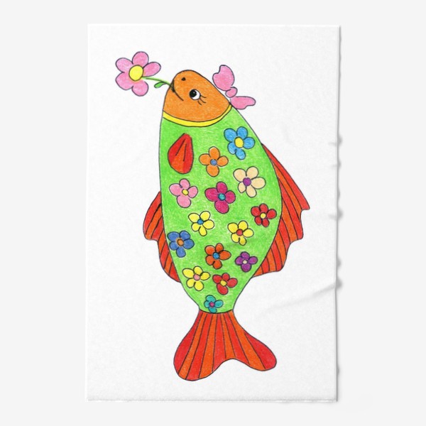 Полотенце «Рыбка в цветочек»