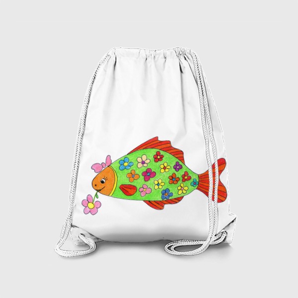 Рюкзак «Рыбка в цветочек»