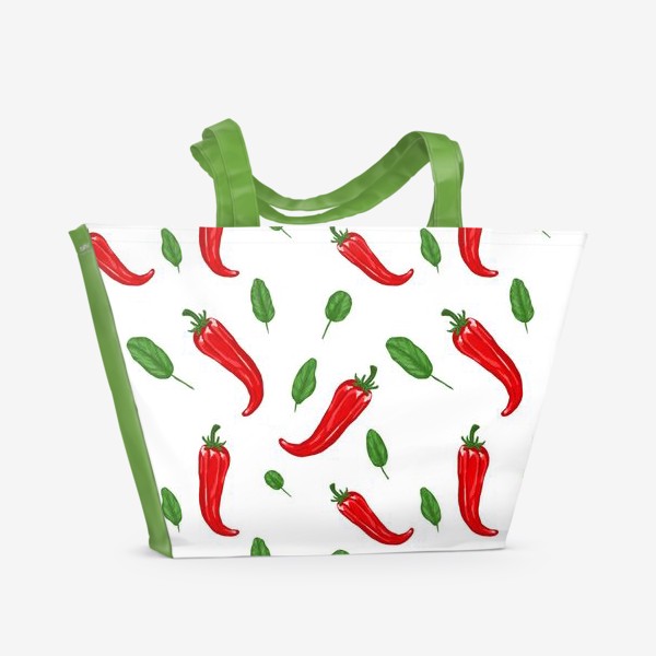 Пляжная сумка «Чили перцы»