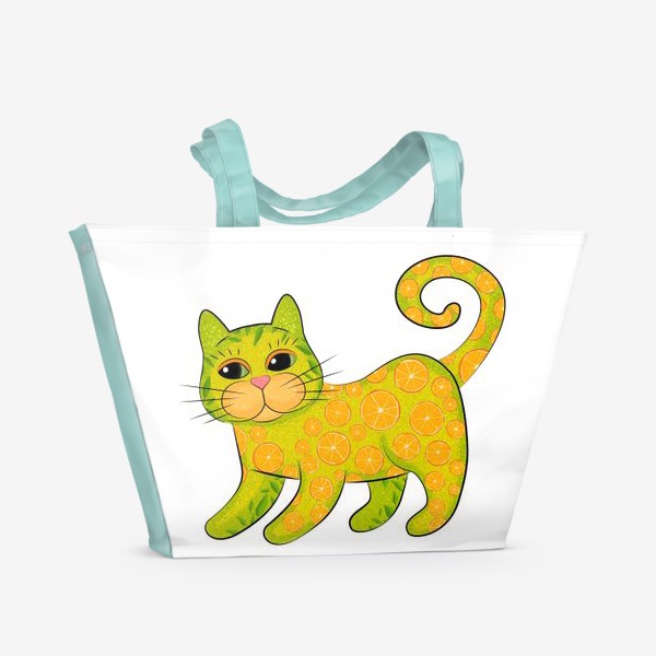 Пляжная сумка «Апельсиновый кот»