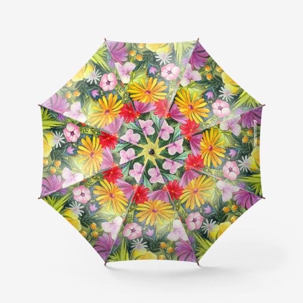 Зонт &laquo;Цветы акварель&raquo;