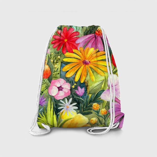 Рюкзак «Цветы акварель»
