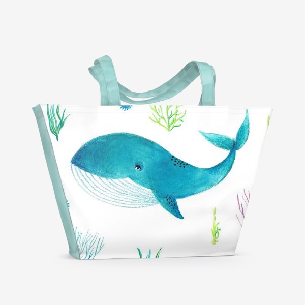 Пляжная сумка «Милый кит»