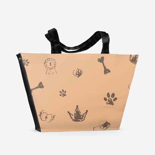 Пляжная сумка «Выставка собак паттерн»