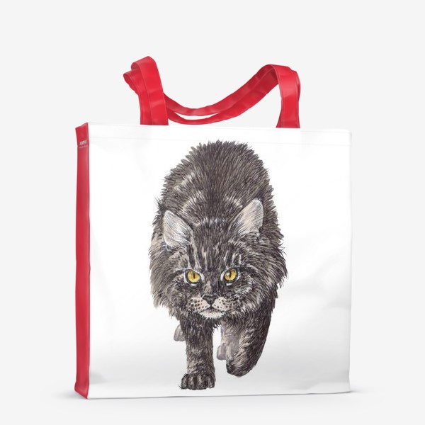 Сумка-шоппер «Суровый кот мейн кун»