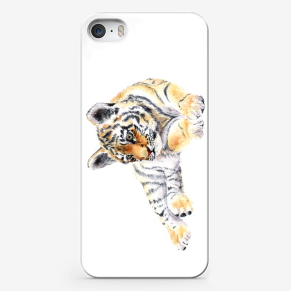 Чехол iPhone «уссурийский тигренок лежит»