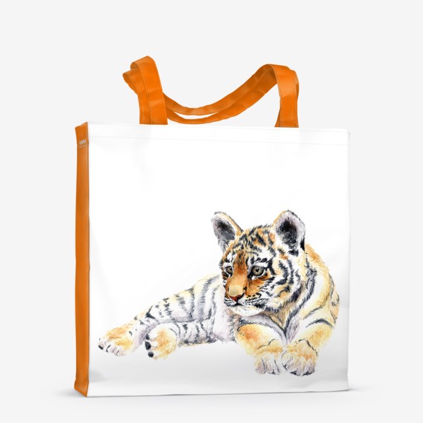 Сумка-шоппер «уссурийский тигренок лежит»