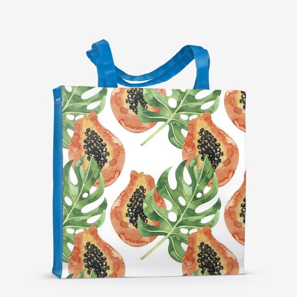 Сумка-шоппер «Сладкая папайя. Тропические листья»
