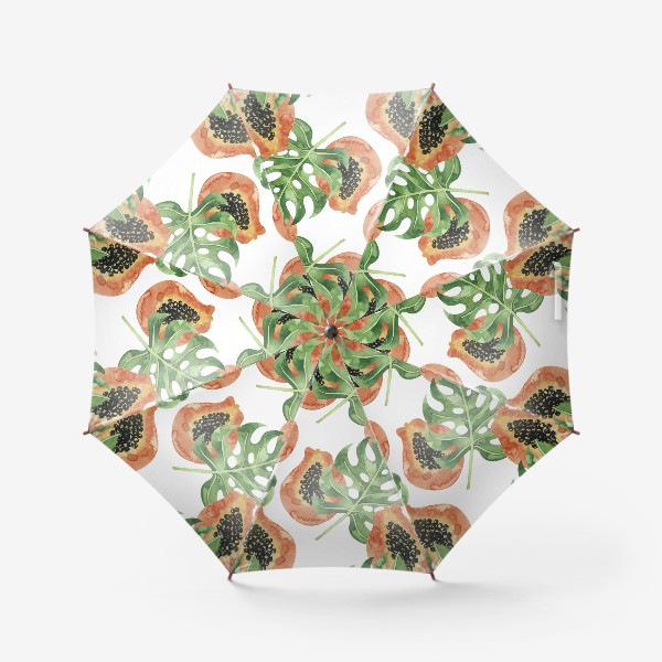 Зонт «Сладкая папайя. Тропические листья»