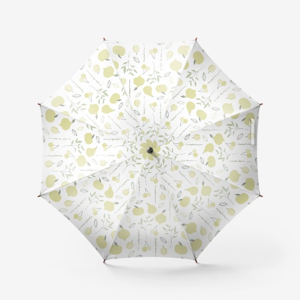 Зонт «Нежный паттерн с желтыми фруктами»