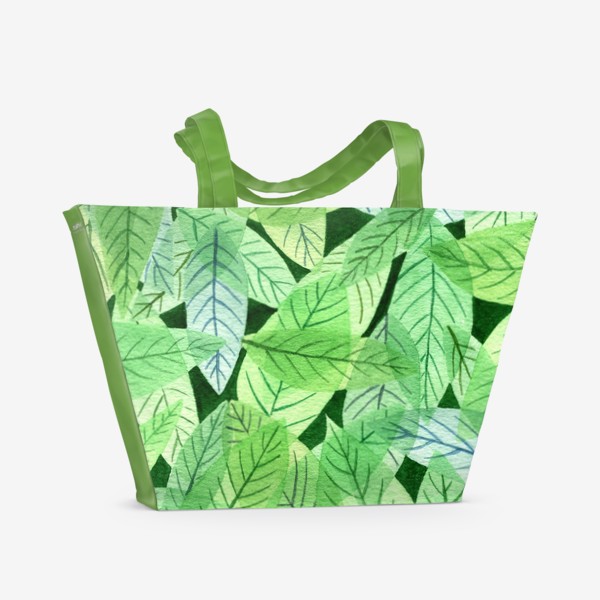 Пляжная сумка &laquo;Зеленые листья&raquo;