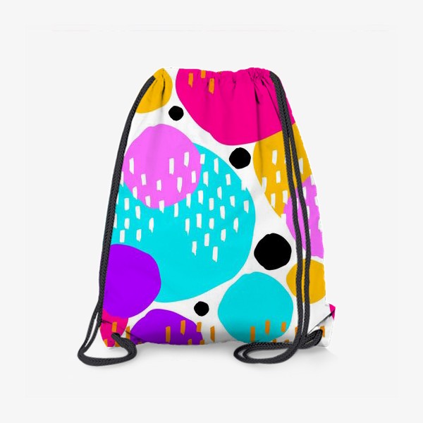 Рюкзак «Яркий абстрактный патерн. Разноцветные круглые пятна и мазки.»