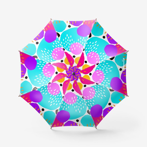 Зонт «Яркий абстрактный патерн. Разноцветные круглые пятна и мазки.»