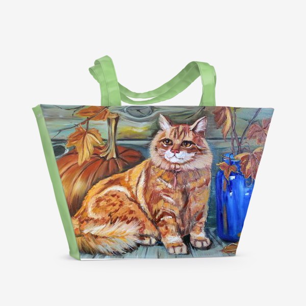 Пляжная сумка «рыжий кот»