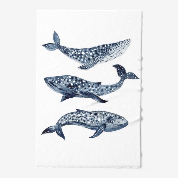 Полотенце «Индиго киты»