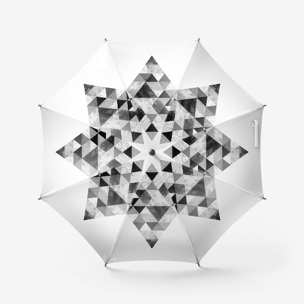 Зонт &laquo;Монохромный геометрический ромб с текстурой мрамора&raquo;