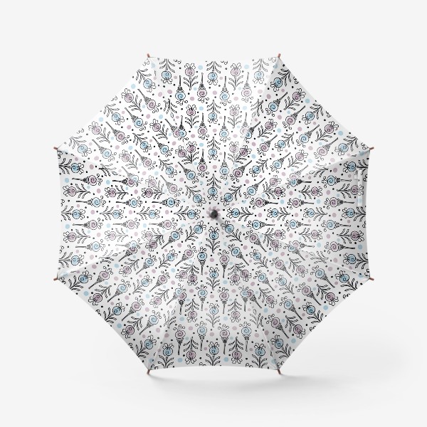 Зонт «Цветы в стиле дудл»