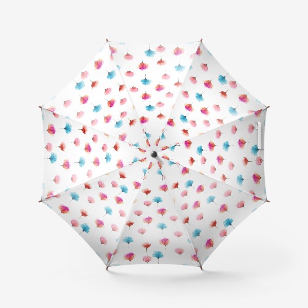 Зонт «Акварельный паттерн с абстрактными цветами»