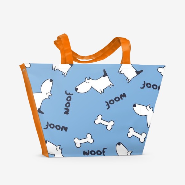 Пляжная сумка «Паттерн собаки»