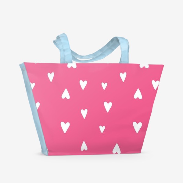 Пляжная сумка «Паттерн сердечки»