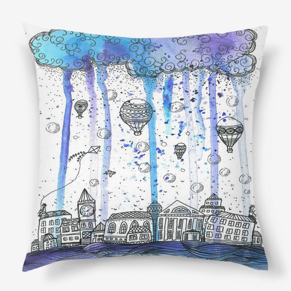 Подушка «дождливый Петербург»