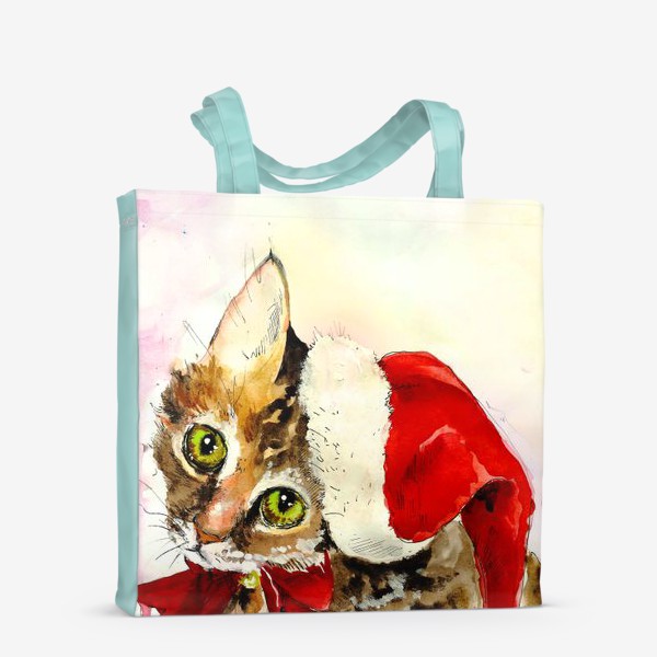 Сумка-шоппер «Новогодний котенок»