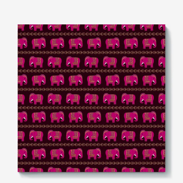 Холст «Розовые слоны»