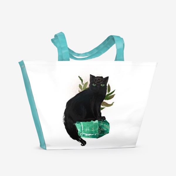 Пляжная сумка «Черная кошка»