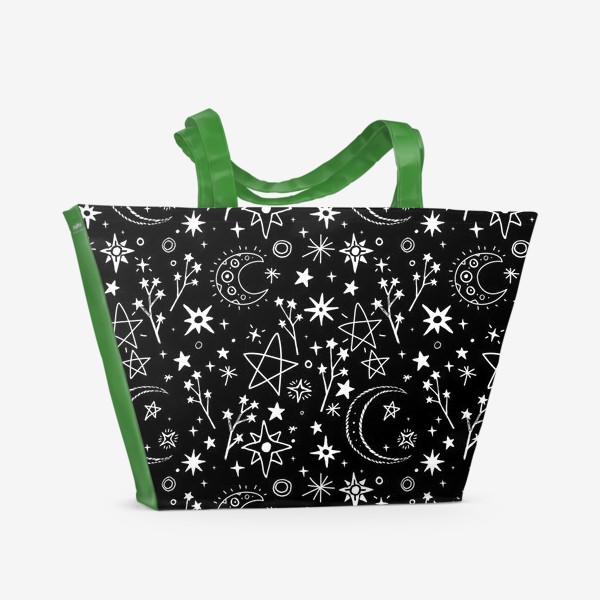 Пляжная сумка «Звездное небо в стиле дудл»